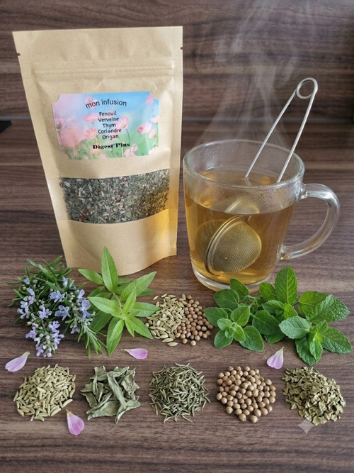 Infusion Digest'Plus – sachet kraft avec fenouil, verveine, thym, coriandre et origan
